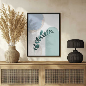 Tablou înramat „Blue green boho-1” de Sally Ann Moss