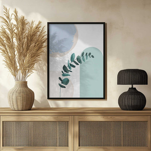 Tablou înramat „Blue green boho-1” de Sally Ann Moss