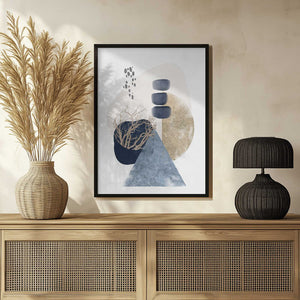 Tablou înramat „Smooth Shapes-2” de Sally Ann Moss