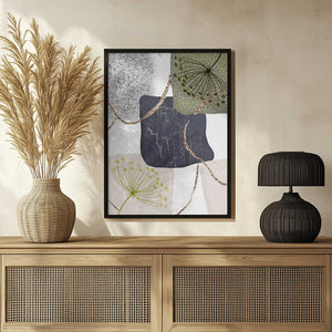 Tablou înramat „Green-Grey-3” de Sally Ann Moss