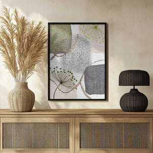 Tablou înramat „Green-Grey-1” de Sally Ann Moss