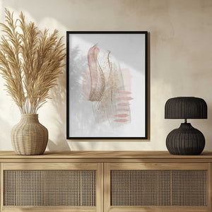 Tablou înramat „Mystical Pink Abstract-3” de Sally Ann Moss
