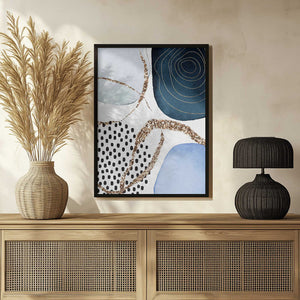 Tablou înramat „Aesthetic Blues-1” de Sally Ann Moss