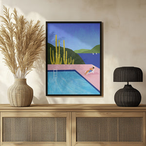 Tablou înramat „Swimming Pool” de longwayhome