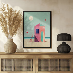 Tablou înramat „Surf Hut” de longwayhome