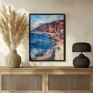 Tablou înramat „Red Sand Beach” de Pauline Wegman | Key and Sea Creative