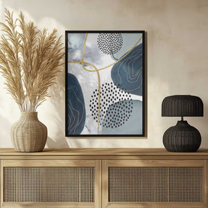 Tablou înramat „Shapley Blue-1” de Sally Ann Moss