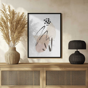 Tablou înramat „Simple Beige-1” de Sally Ann Moss