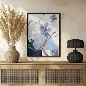 Tablou înramat „Floral Blue-3” de Sally Ann Moss