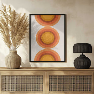 Tablou înramat „Retro Sun Circles” de THE MIUUS STUDIO
