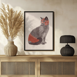 Tablou înramat „Chat Catcheur” de Florent Bodart