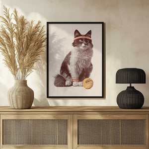 Tablou înramat „Chat Tennis” de Florent Bodart