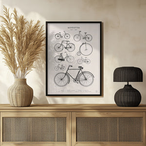 Tablou înramat „Bicyclettes” de Florent Bodart