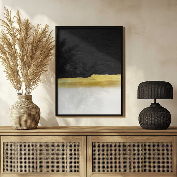 Tablou înramat „Black and White Golden Light” de Alyson Storms