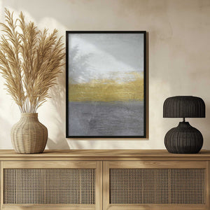 Tablou înramat „Gray and Gold” de Alyson Storms