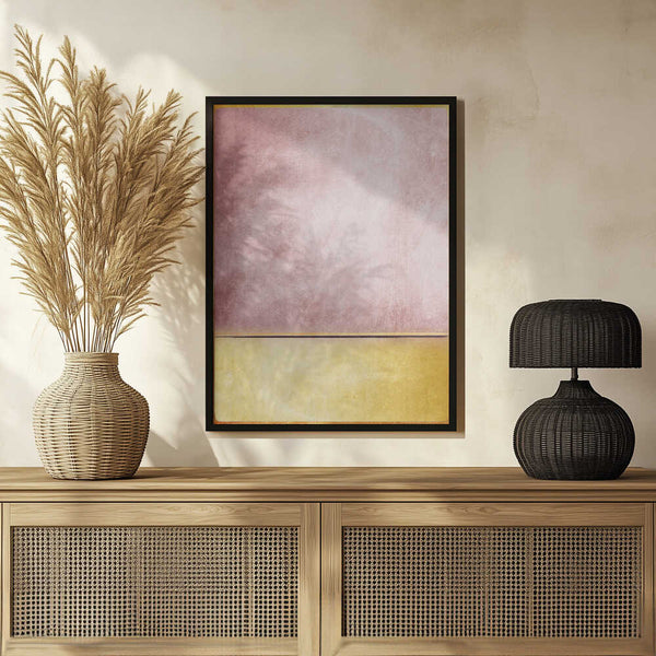 Tablou înramat „Pink and Yellow 3” de Alyson Storms