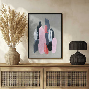 Tablou înramat „Pink Black and Grey 1” de Alyson Storms