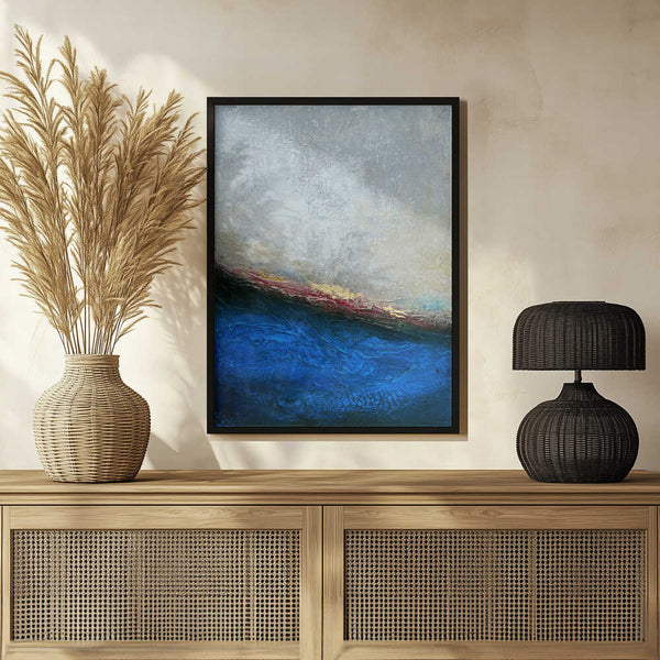 Tablou înramat „Slate Wave” de Alyson Storms