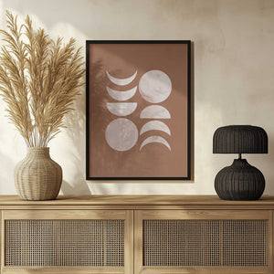 Tablou înramat „Moon Phase No.3” de Melloi Art Prints