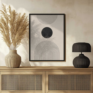 Tablou înramat „Black Arch Line Art” de Melloi Art Prints