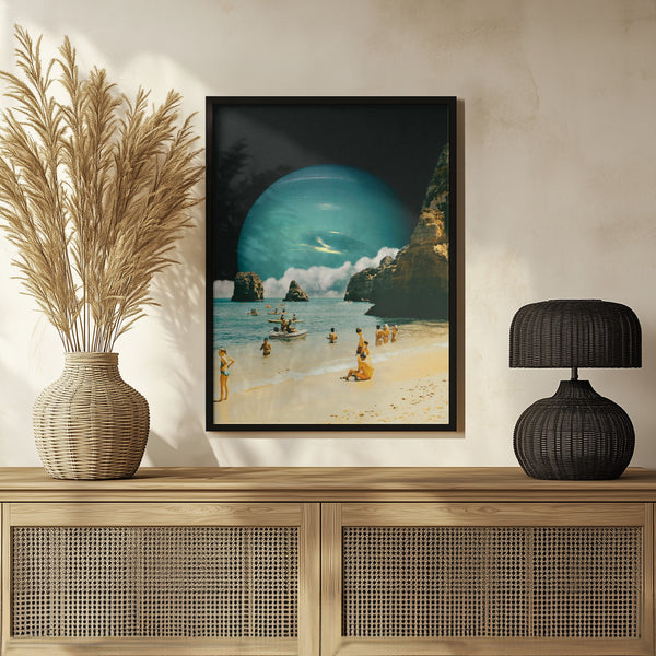 Tablou înramat „Space Beach” de Taudalpoi