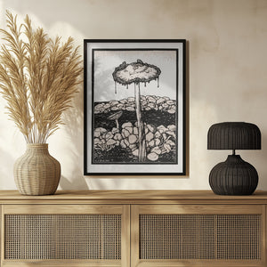 Tablou înramat „Dripping Mushroom 1916” de Julie De Graag