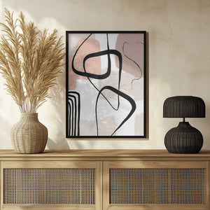 Tablou înramat „Smooth Shapes 1” de Sally Ann Moss