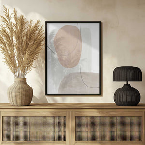 Tablou înramat „Circle Abstract Painting” de Melloi Art Prints