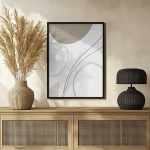Tablou înramat „Abstract Line Art” de Melloi Art Prints