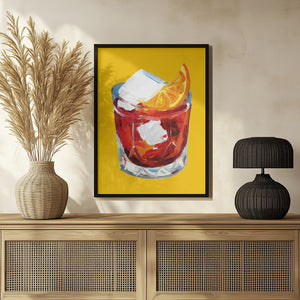 Tablou înramat „Negroni On Sunshine” de Alice Straker