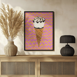 Tablou înramat „Cornetto Pink” de Alice Straker
