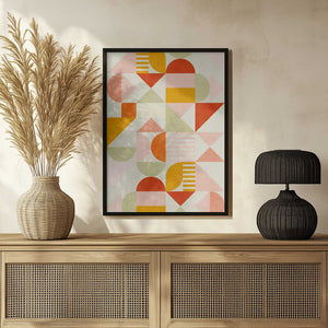 Tablou înramat „Bauhaus Fun Pastel” de Ana Rut Bre