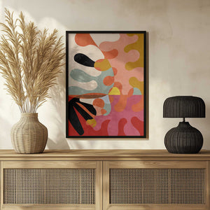 Tablou înramat „Warm Colors Bauhaus Geometry5” de Ana Rut Bre