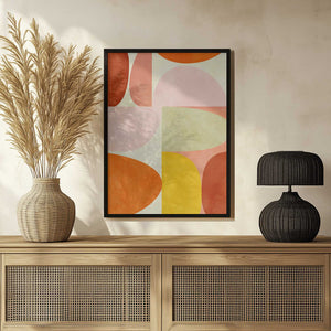 Tablou înramat „Warm Pastel Geometry” de Ana Rut Bre