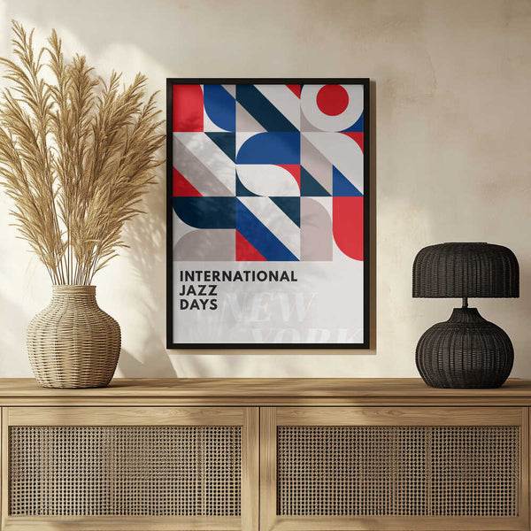 Tablou înramat „Jazz Days New York” de Kubistika