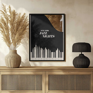 Tablou înramat „Jazz Nights” de Kubistika