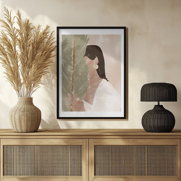 Tablou înramat „Plant Girl” de Ivy Green Illustrations