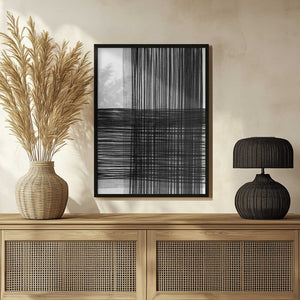 Tablou înramat „Black And Gray Lines Creating A Grid Pattern” de Shot by Clint