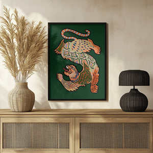 Tablou înramat „Asiantiger Green” de Arty Guava