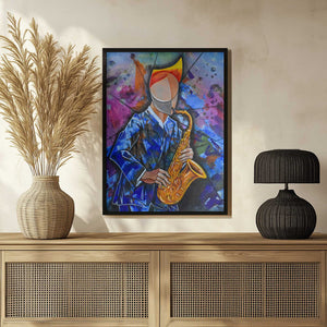 Tablou înramat „Jazz sax man” de Ricardo Maya