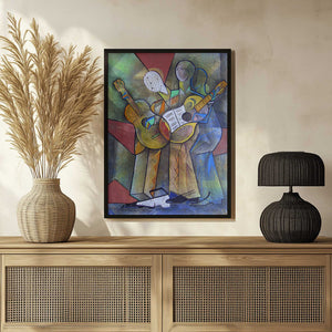 Tablou înramat „Street Musicians” de Ricardo Maya