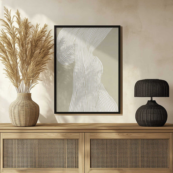 Tablou înramat „Flowing Lines Canvas” de Treechild