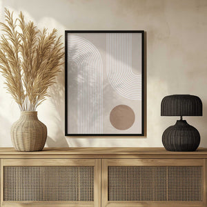 Tablou înramat „Beige Arc Poster” de Elena Ristova