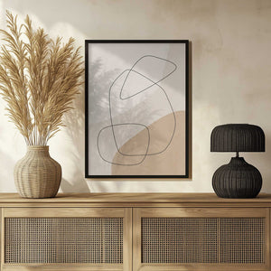 Tablou înramat „Graphic Shapes &amp; Lines Poster” de Elena Ristova