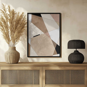 Tablou înramat „Geometric Beige art” de Elena Ristova