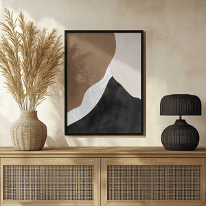 Tablou înramat „Abstract Beige and Brown Art” de Elena Ristova
