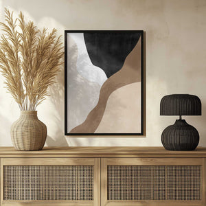 Tablou înramat „Abstract Beige and Brown Art” de Elena Ristova