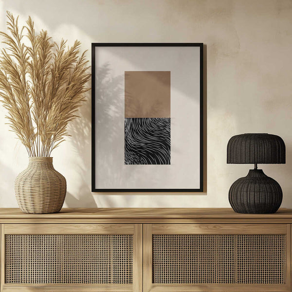 Tablou înramat „Geometric and Organic Shapes” de Elena Ristova