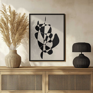 Tablou înramat „Abstract Black Shapes” de Elena Ristova