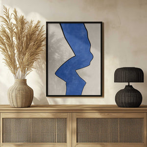 Tablou înramat „Bold Blue Contour” de Elena Ristova